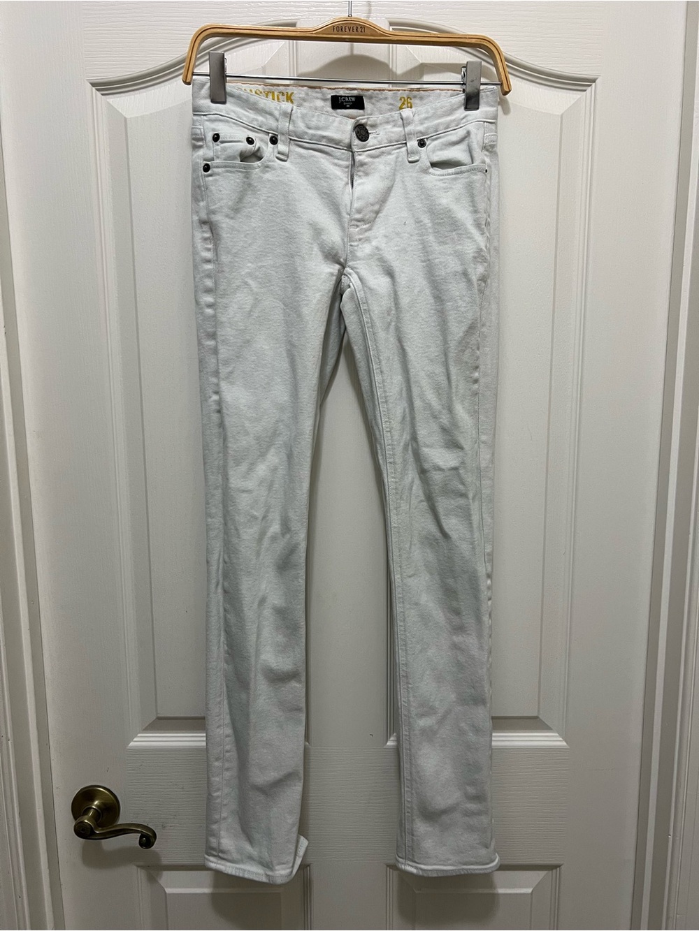 Women’s Matchstick white Jeans size 26. J Crew